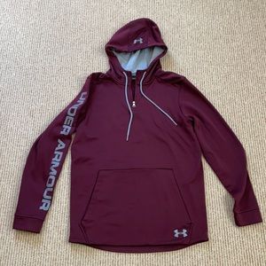 Men’s Under Armour 1/4 zip hooded sweatshirt small